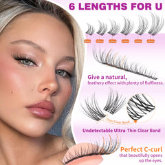 ALICROWN HAIR invisible-band clusters blend with your lash line for a seamless finish.