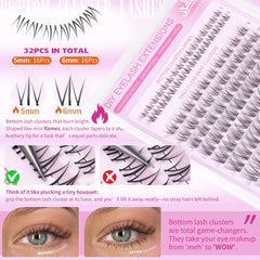 ALICROWN HAIR invisible-band lashes blend seamlessly with natural lash lines.