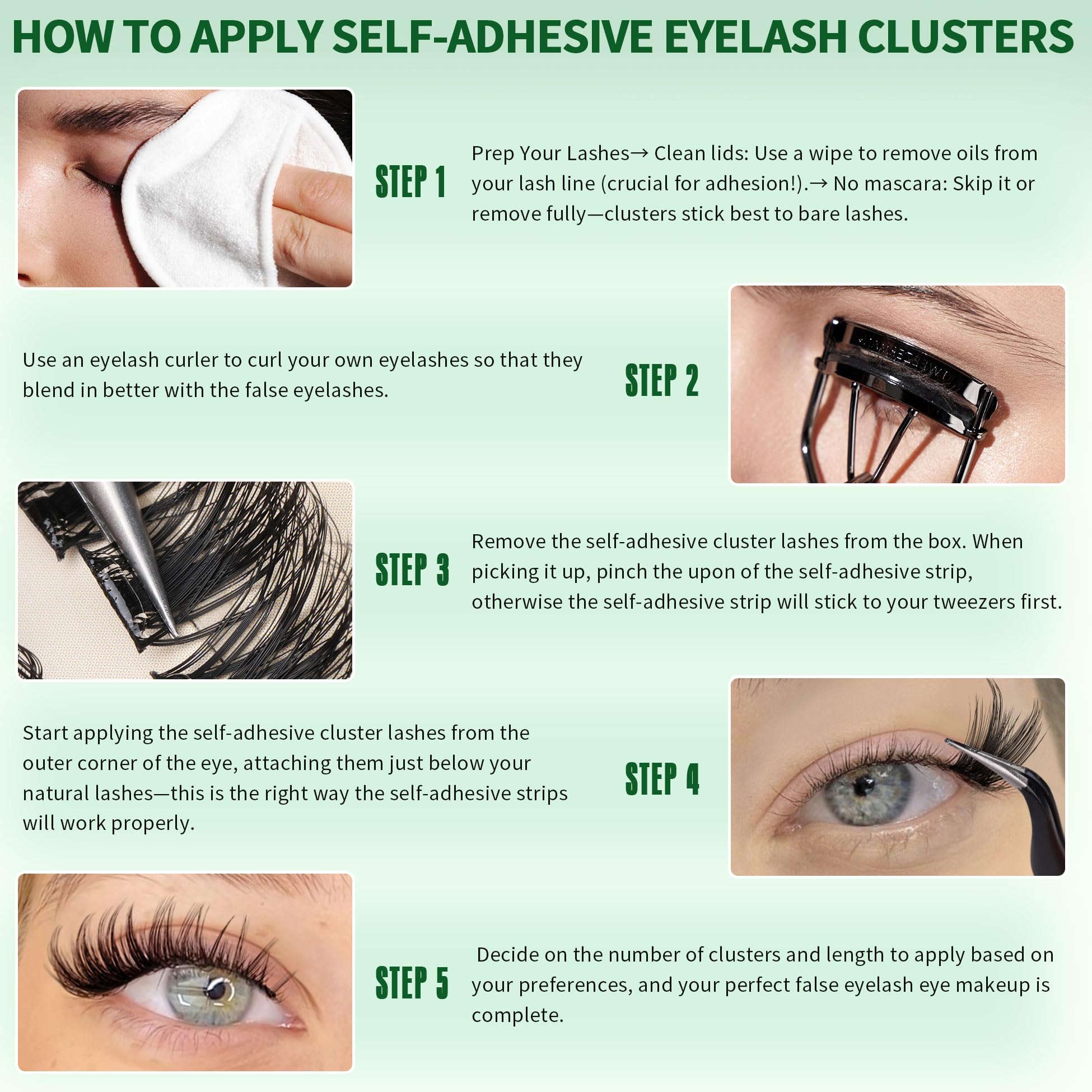 ALICROWN HAIR no-glue lashes for clean, beginner-friendly application.