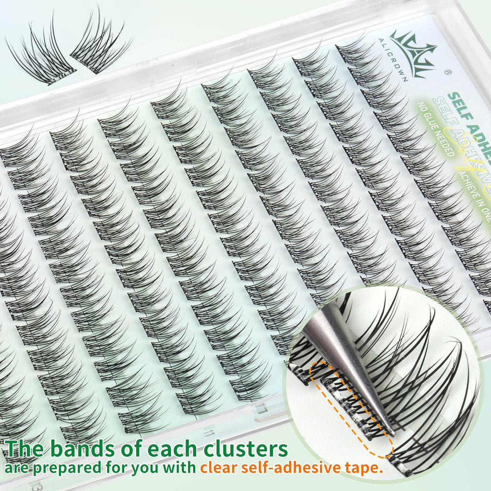 ALICROWN HAIR reusable soft fibers eyelash clusters feel feather-light