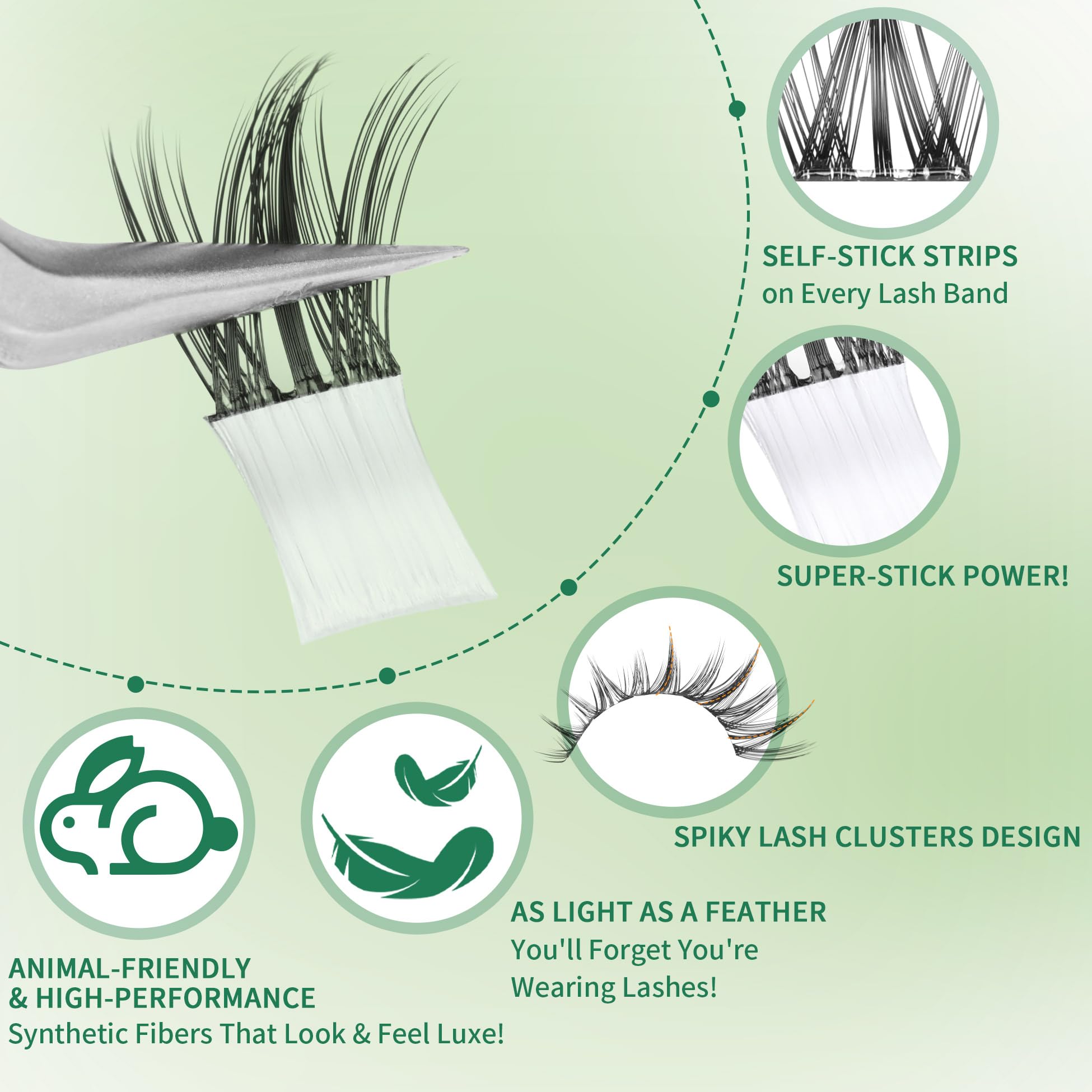 ALICROWN HAIR self-adhesive lash tape ready application.