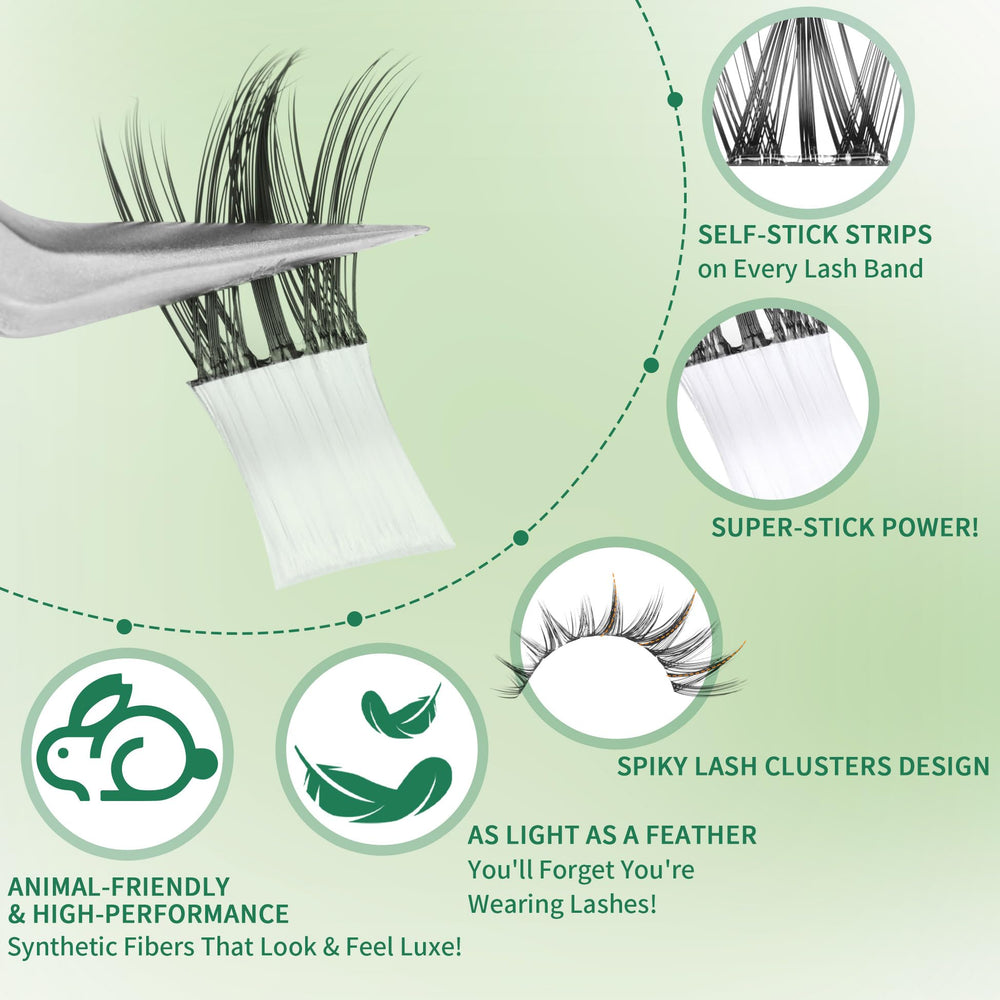ALICROWN HAIR self-adhesive lash tape ready application.