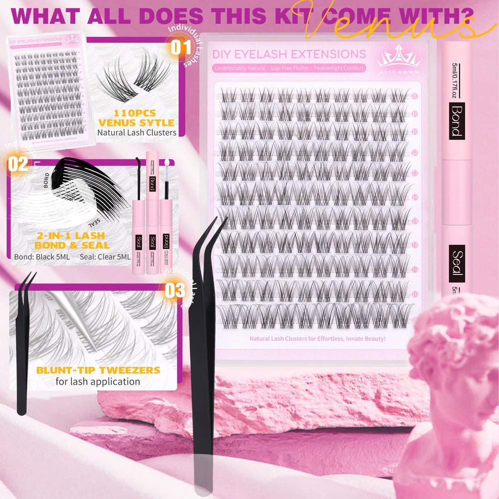 ALICROWN HAIR soft, lightweight fibers keep eyes comfortable during long wear.