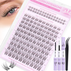 ALICROWN HAIR wispy lash clusters kit for natural volume and easy DIY wear.