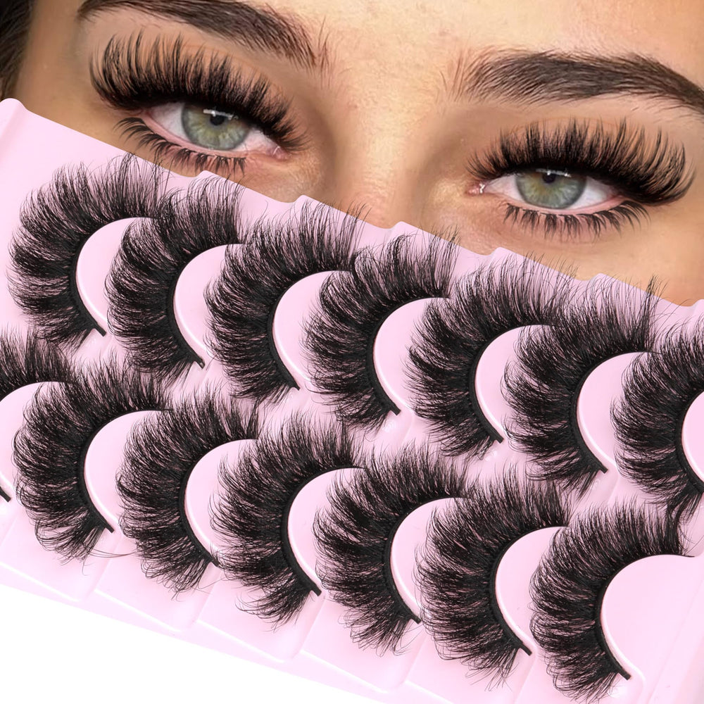ALICROWN HAIR Mink Lashes deliver full dramatic volume for a bold daytime look.