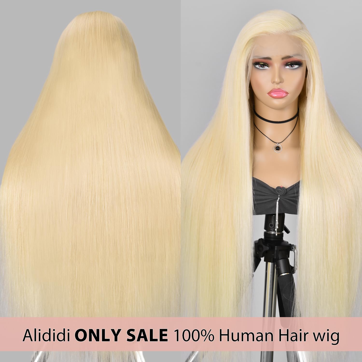 Alididi 613 lace front wig cap with 22.5-inch reach for natural parting and secure fit.