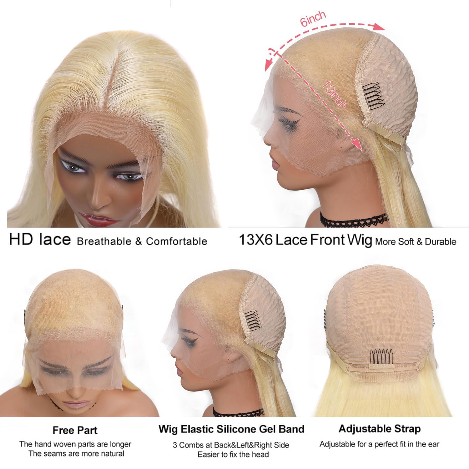 Alididi blonde wig ideal for weddings, events, and party looks.