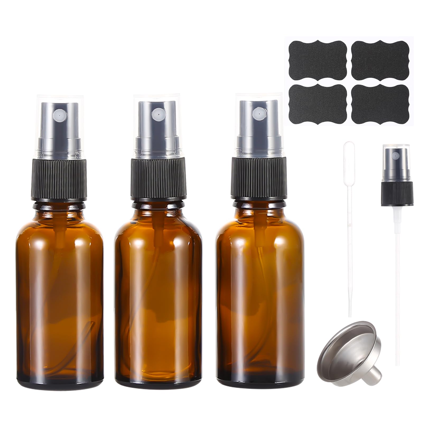 ALIFEIA amber glass bottle 1oz for UV protection and precise dispensing.