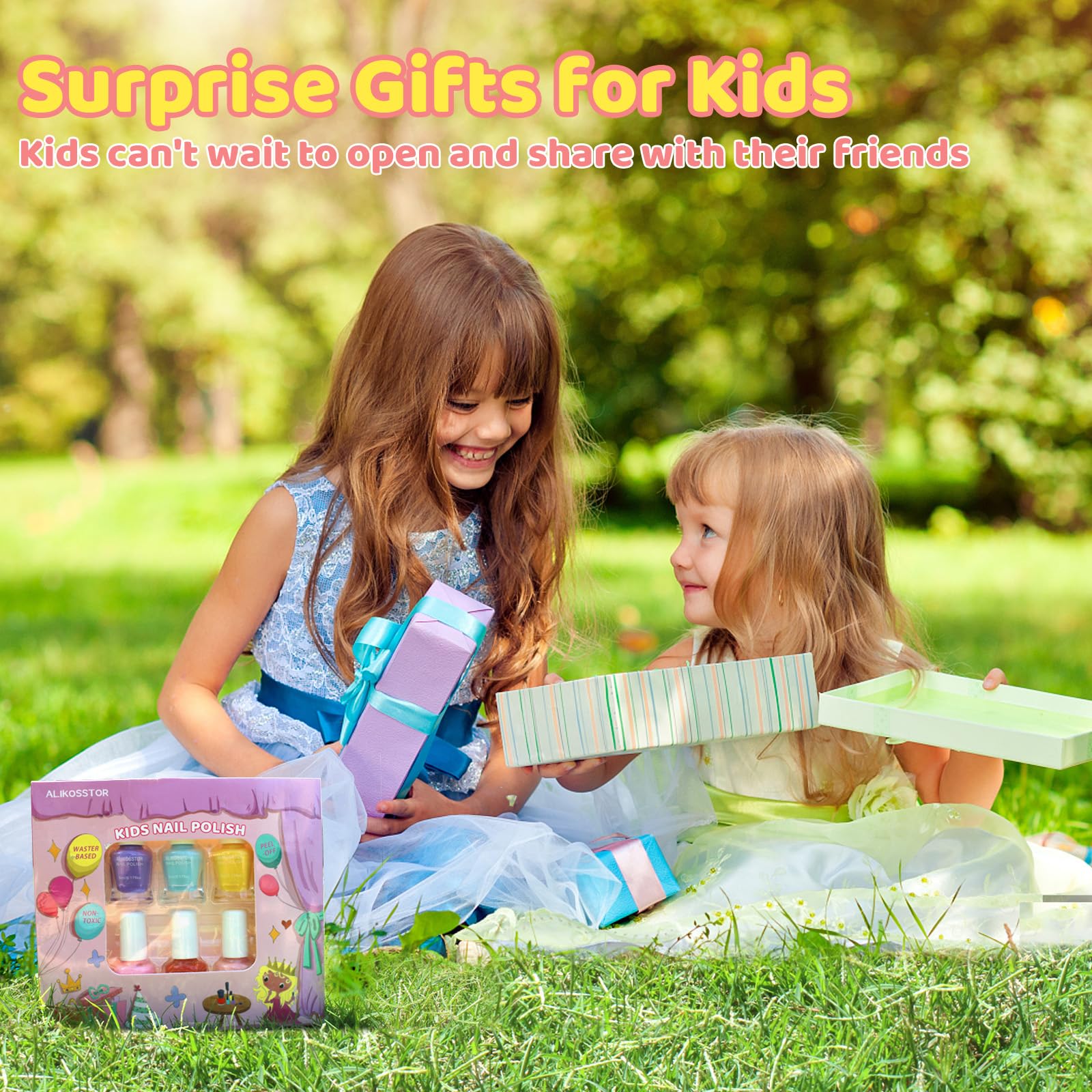 ALIKOSSTOR esmalte infantil para fiestas, ideal para niñas de 5 años.
