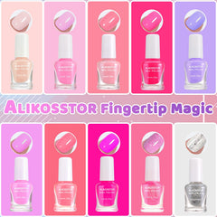 ALIKOSSTOR esmalte infantil rosa de secado rápido, listo para jugar.