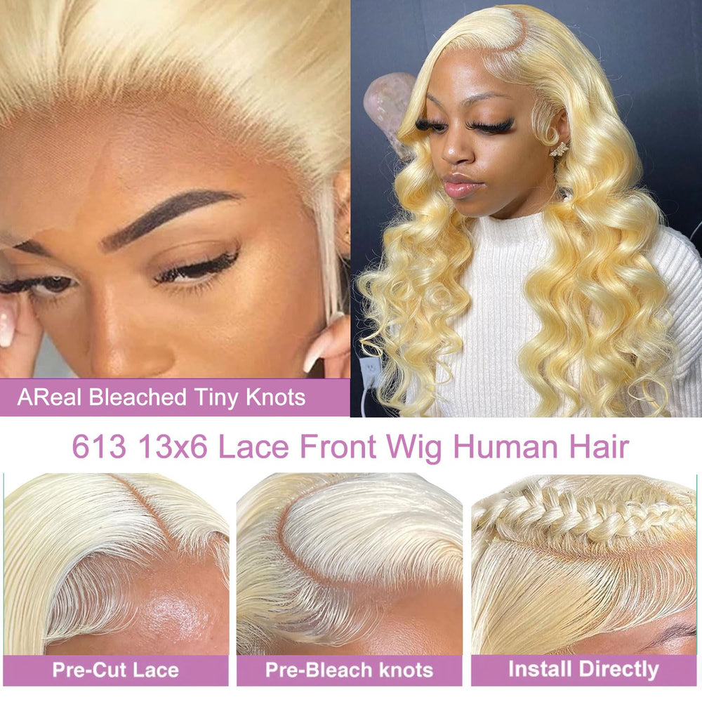 Alipeacock 613 wig with body wave texture for natural movement.