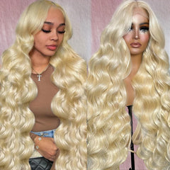 Alipeacock 613 lace front wig, front view, adds instant volume and shine.