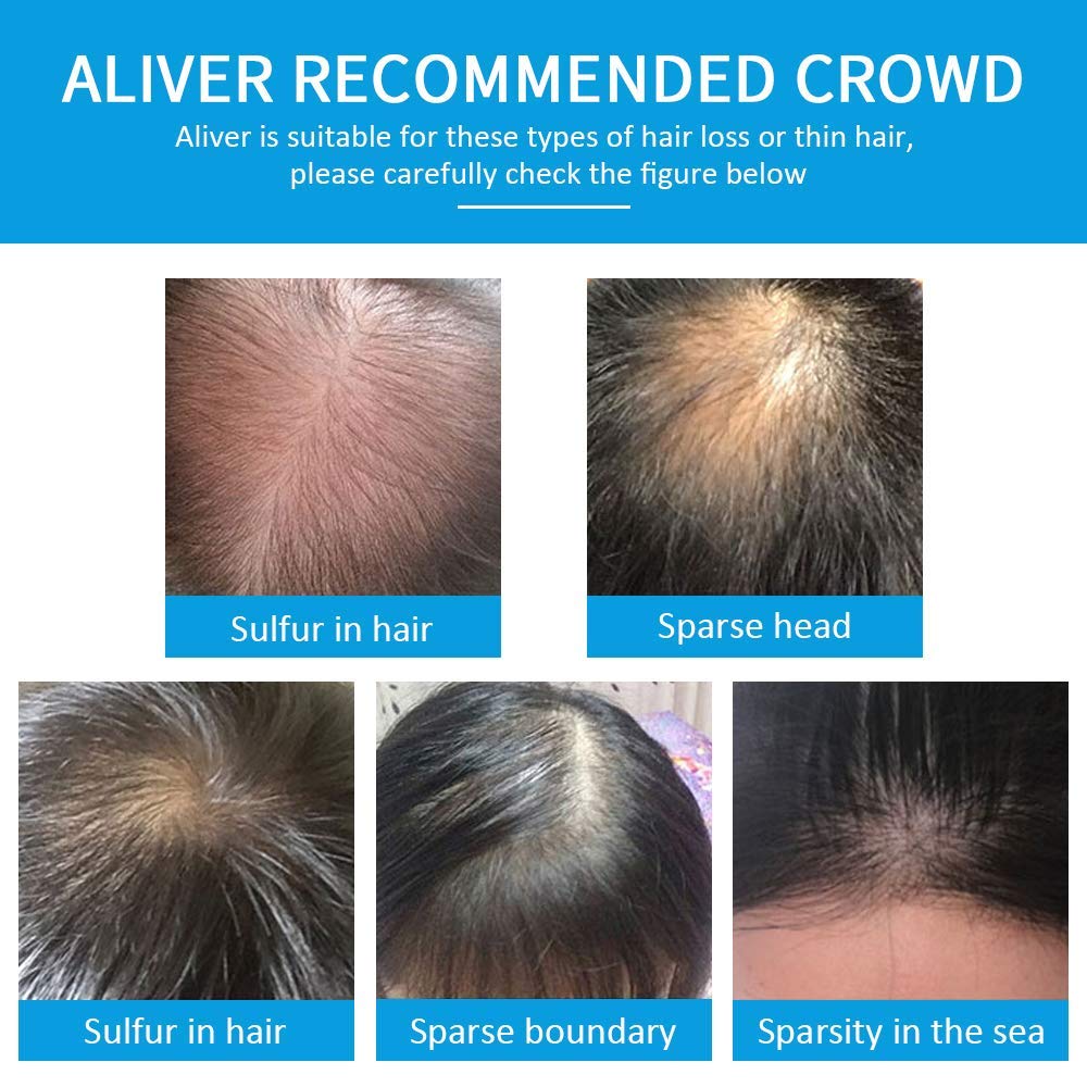 ALIVER fibras capilares ocultación natural para un look más pleno.