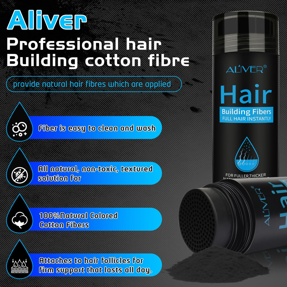 ALIVER Fibras capilares tono natural se mezcla con tu cabello.
