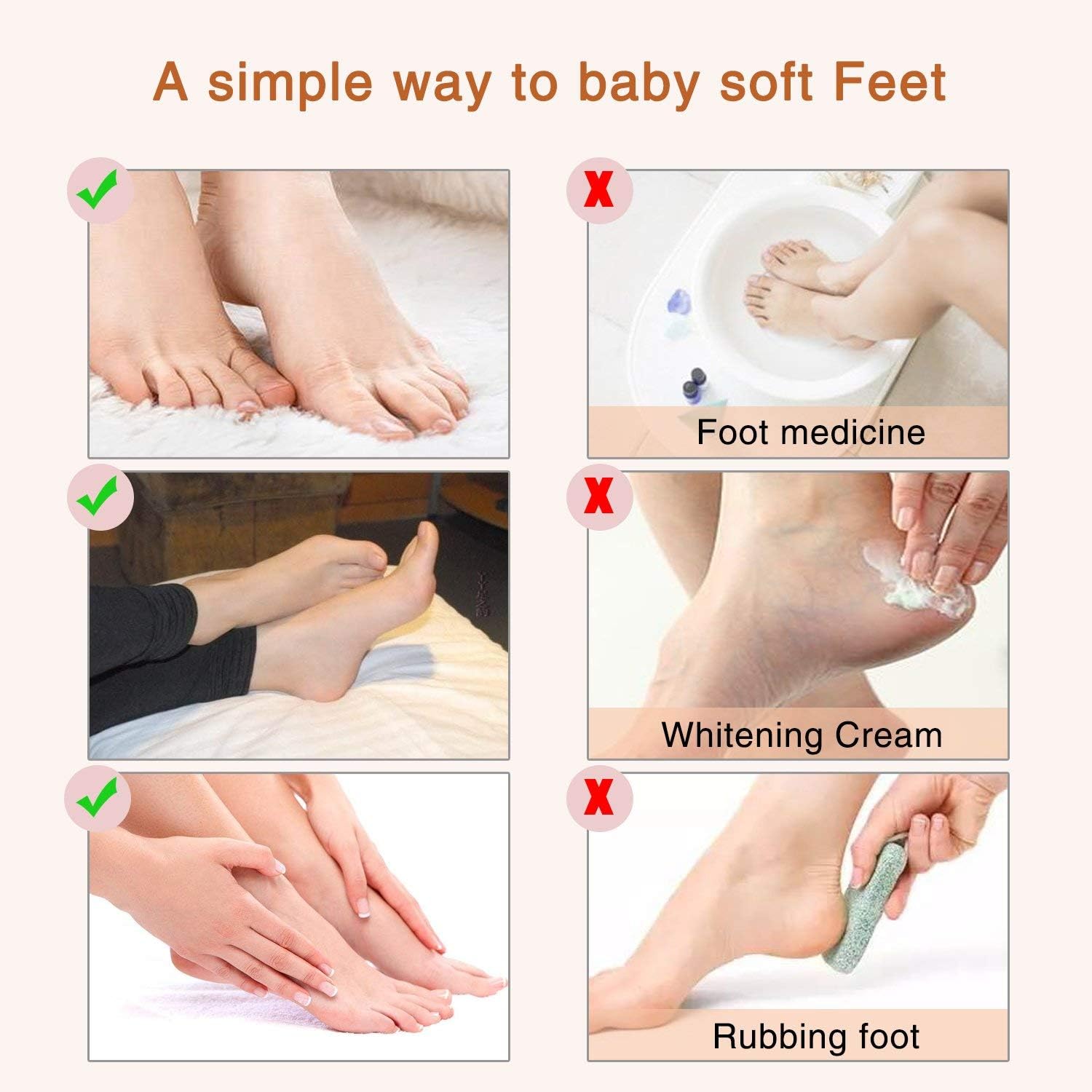 ALIVER after-use soft feet with smoother texture from treatment.