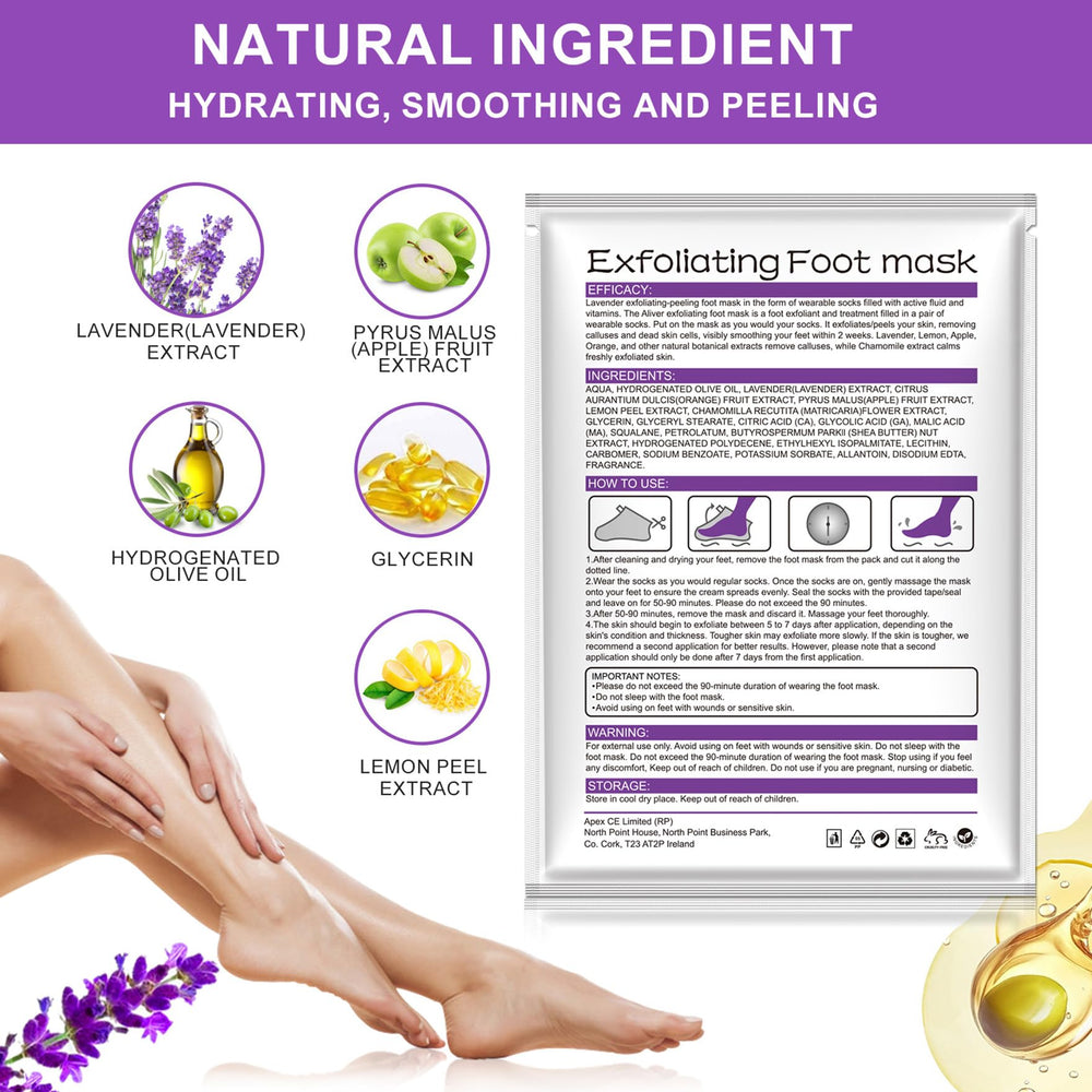 ALIVER lavender scent close-up highlighting soothing aromatics during exfoliation.