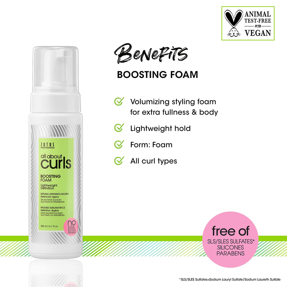 ALL ABOUT CURLS espuma potenciadora definición de rizos y reducción de frizz