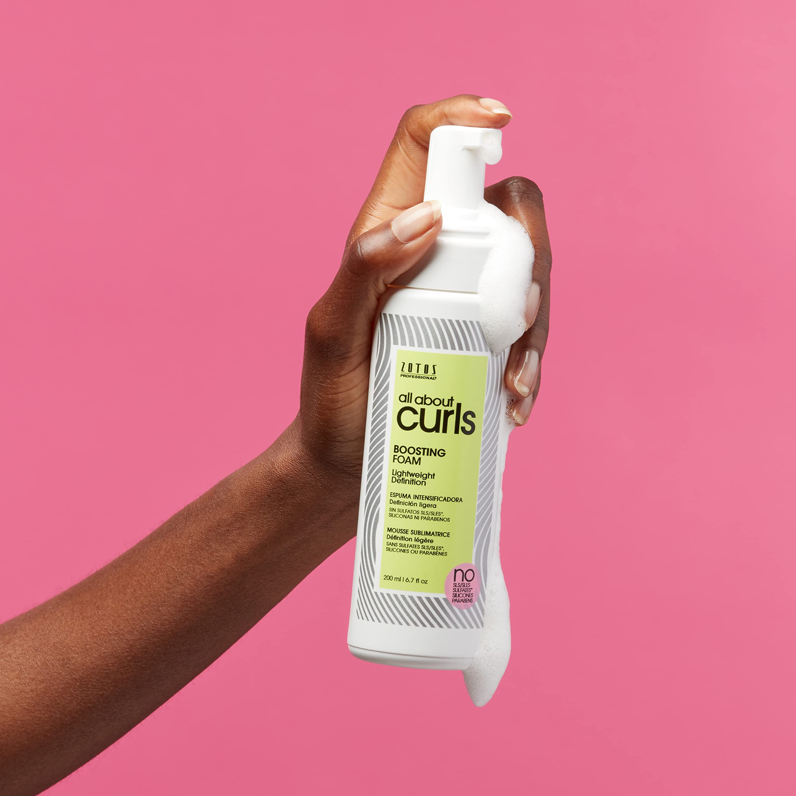 ALL ABOUT CURLS espuma potenciadora uso en rizos 2a-4c con definición
