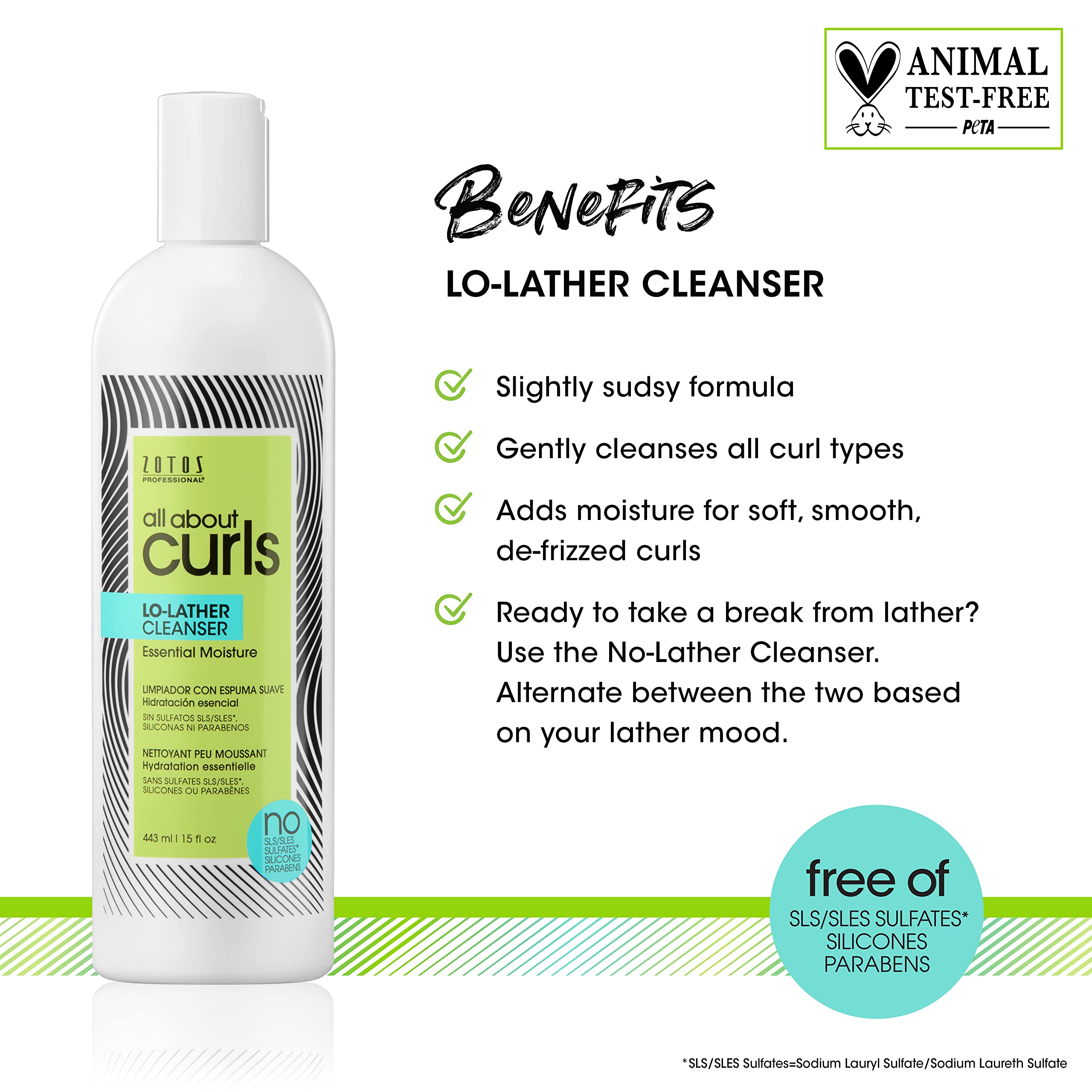 ALL ABOUT CURLS Lo-Lather Cleanser: textura suave para lavado ligero
