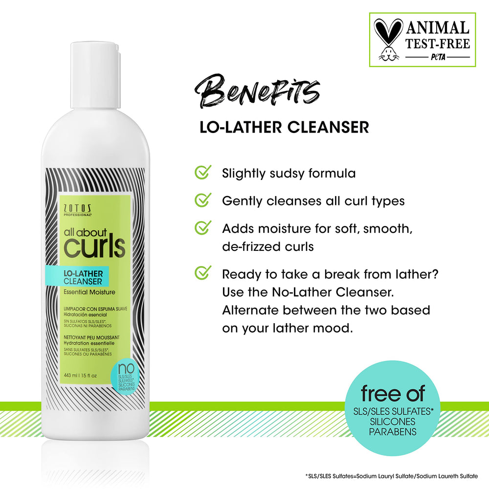 ALL ABOUT CURLS Lo-Lather Cleanser: textura suave para lavado ligero