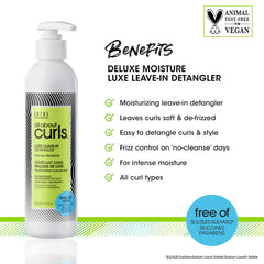ALL ABOUT CURLS Luxe Desenredante sin enjuague, textura cremosa para rizos definidos.