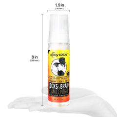 AllDay Locks Braid Foam acabado brillante para trenzas y twists.