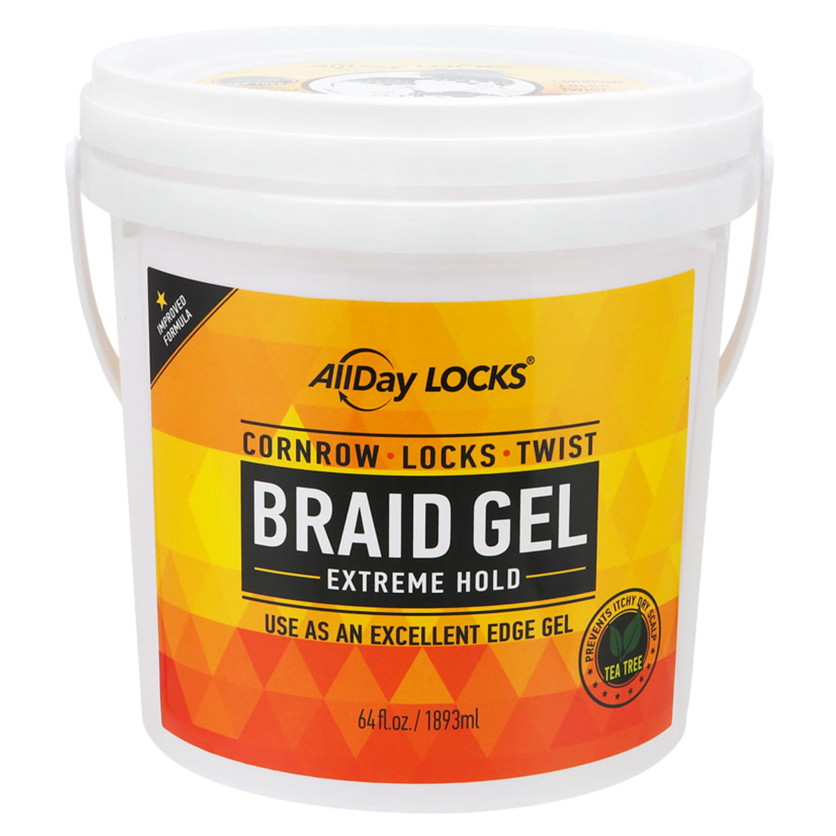 AllDay Locks Braid Gel Bottle Pour shows precise application for strong hold.