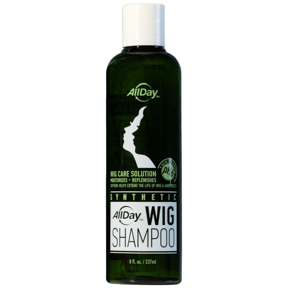 AllDay Locks champú para pelucas: botella vertiendo para limpieza delicada