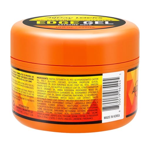 AllDay Locks Edge Gel nutre con aceite de oliva y pro‑vitamina B5.