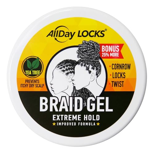 AllDay Locks gel para trenzas y locs ofrece definición y control para torsiones.