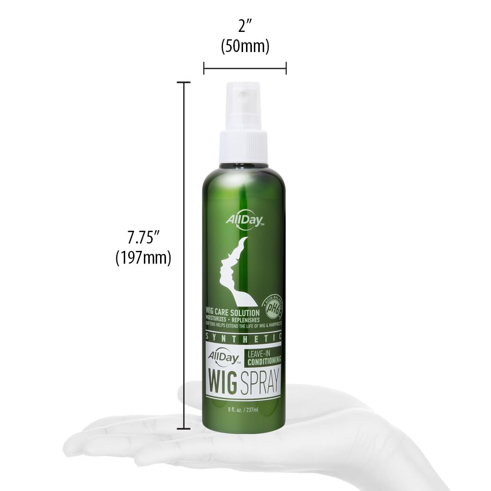 AllDay Locks leave-in conditioner scent highlighting pleasant, light fragrance during styling.