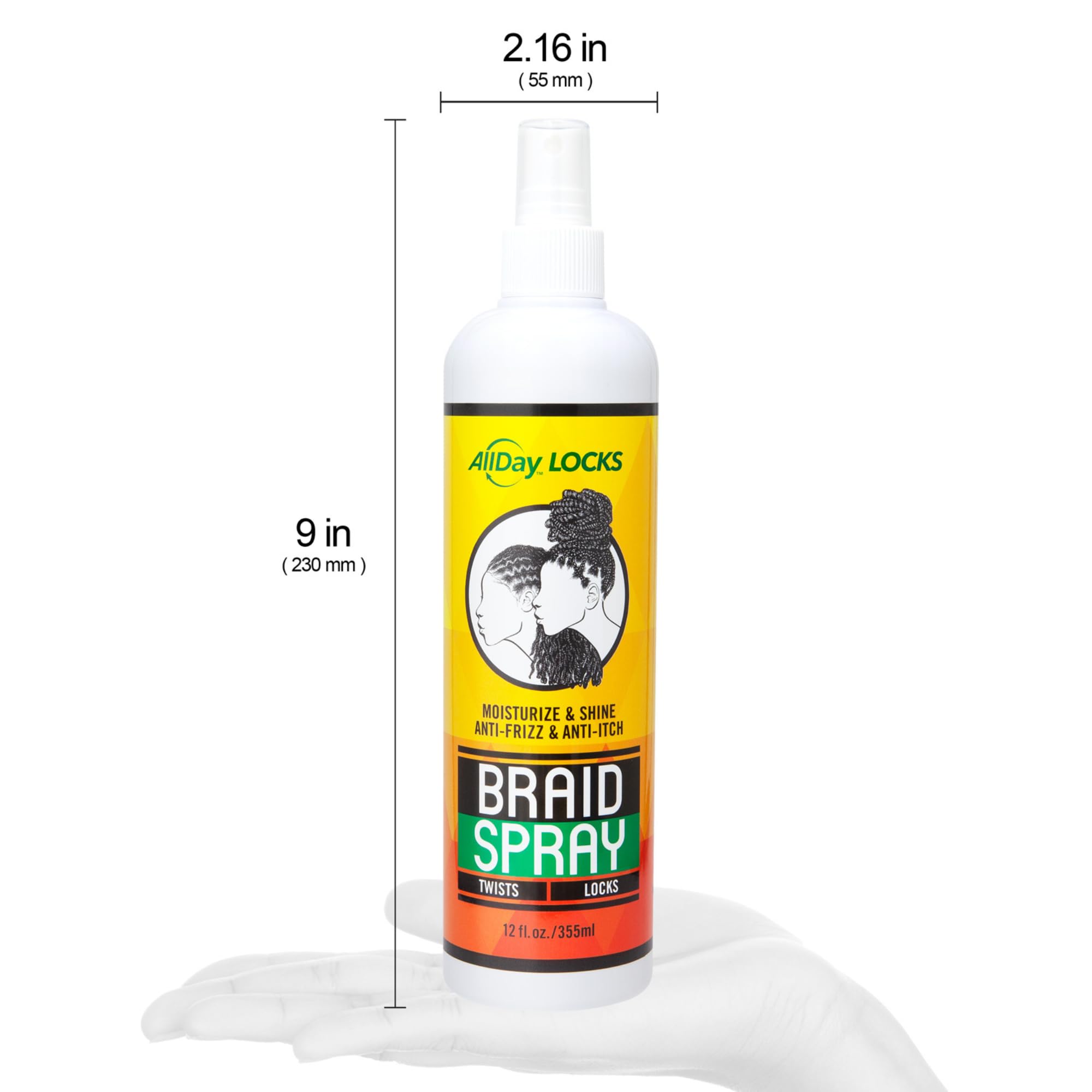 AllDay Locks Spray aporta brillo suave y suavidad a las trenzas.