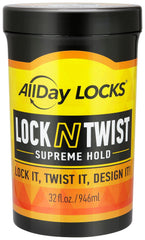 AllDay Locks Lock N Twist Supreme Hold jar for dreadlocks provides strong, long-lasting hold.