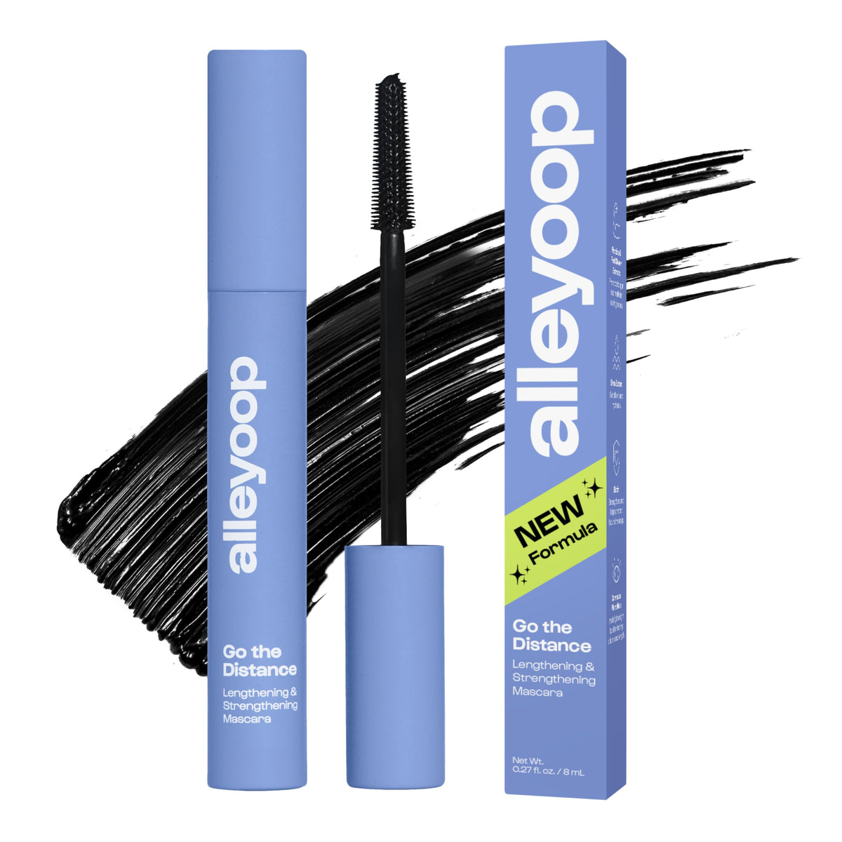 ALLEYOOP Mascara Tubing Negra ofrece alargamiento visible y separación suave para un look diario.