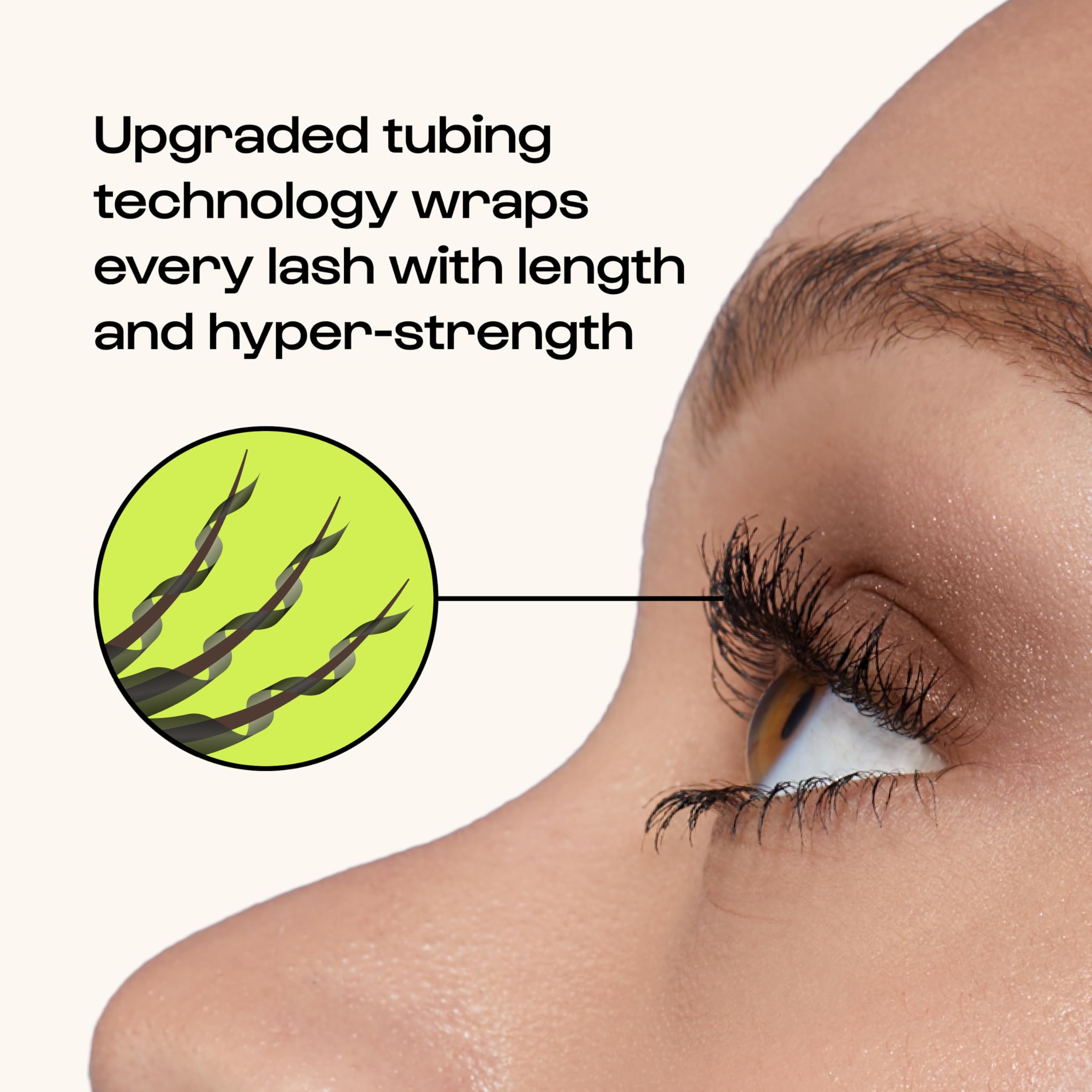 ALLEYOOP Mascara Tubing Negra se retira fácilmente con agua tibia sin frotar.