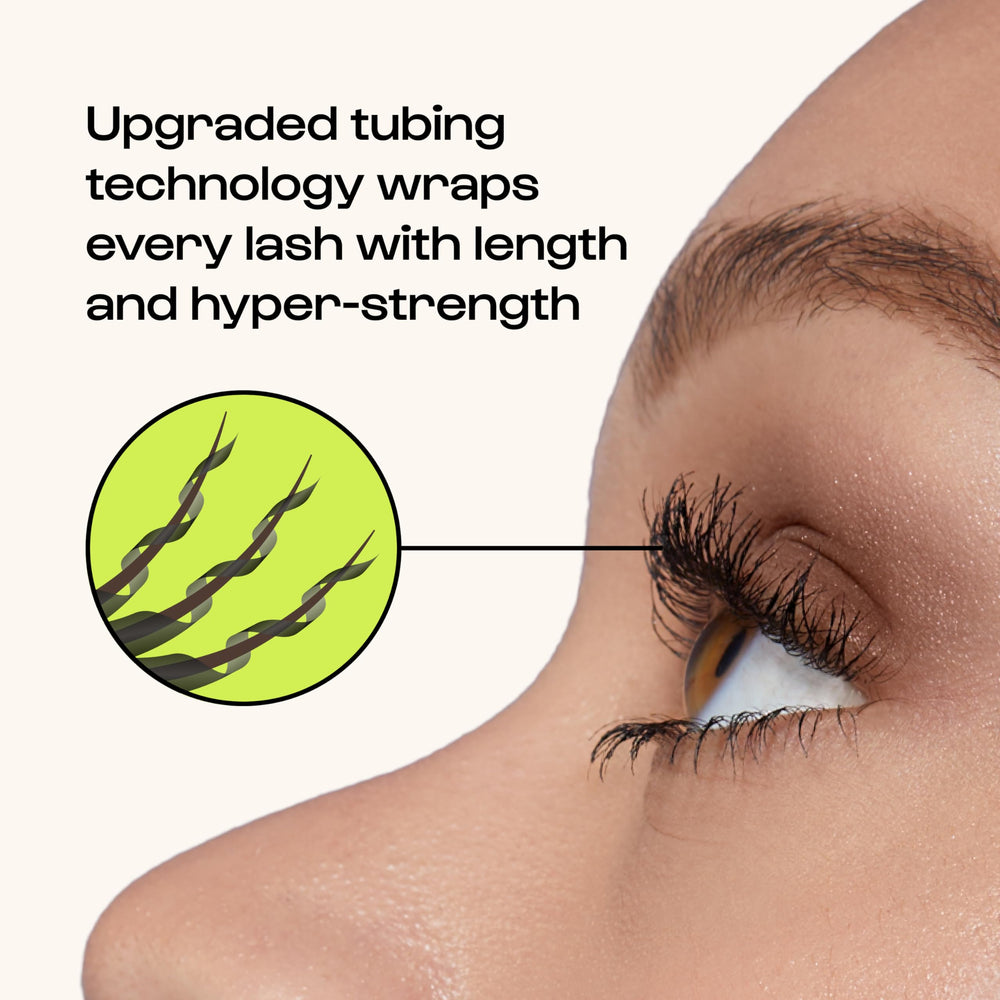 ALLEYOOP Mascara Tubing Negra se retira fácilmente con agua tibia sin frotar.