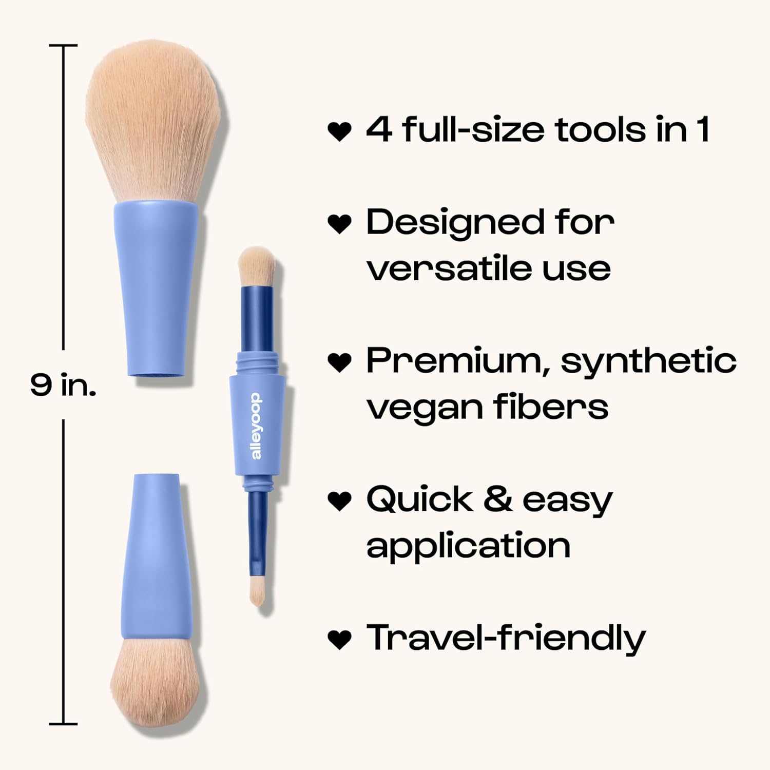 ALLEYOOP Overachiever blending brush for seamless blending on the move.