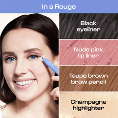 Alleyoop Pen Pal iluminador facial, resalta pómulos con brillo sutil.