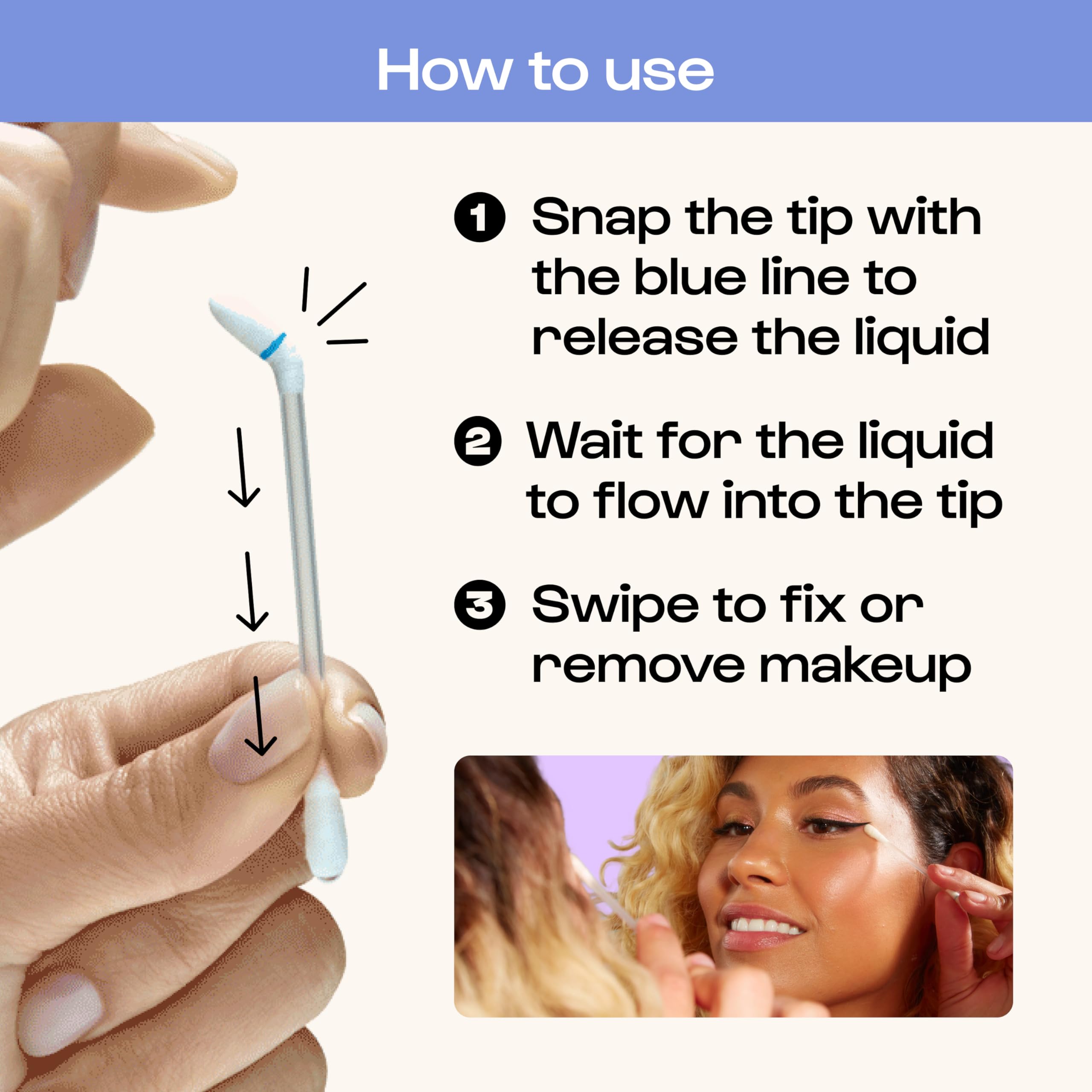 ALLEYOOP Tip Off compact swabs for lip and eyebrow makeup use