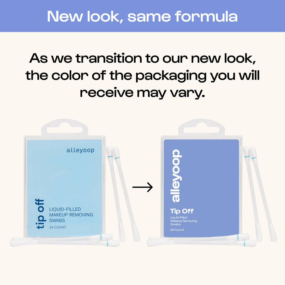 ALLEYOOP Tip Off travel-friendly compact swabs in a bag