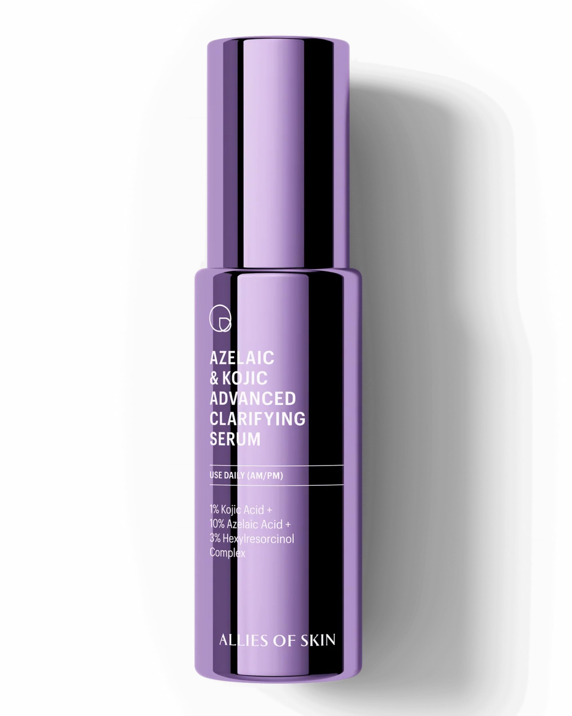 Allies of Skin Azelaic Kojic Clarifying Serum bottle for even skin tone