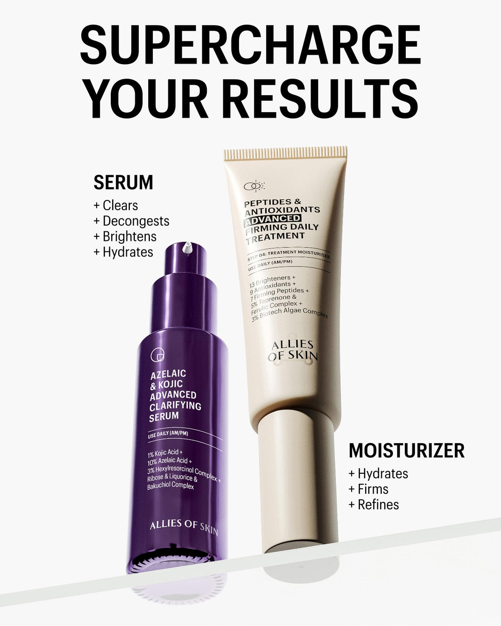 Allies of Skin box and ingredients suggest dermatologist-tested quality