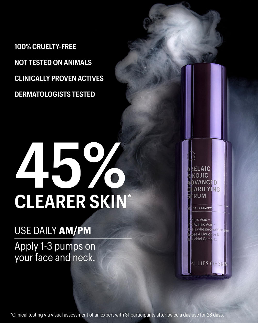 Allies of Skin nightly skincare routine ready to use