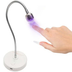 ALLKEM portable gooseneck nail lamp with sturdy base for precise gel curing at home