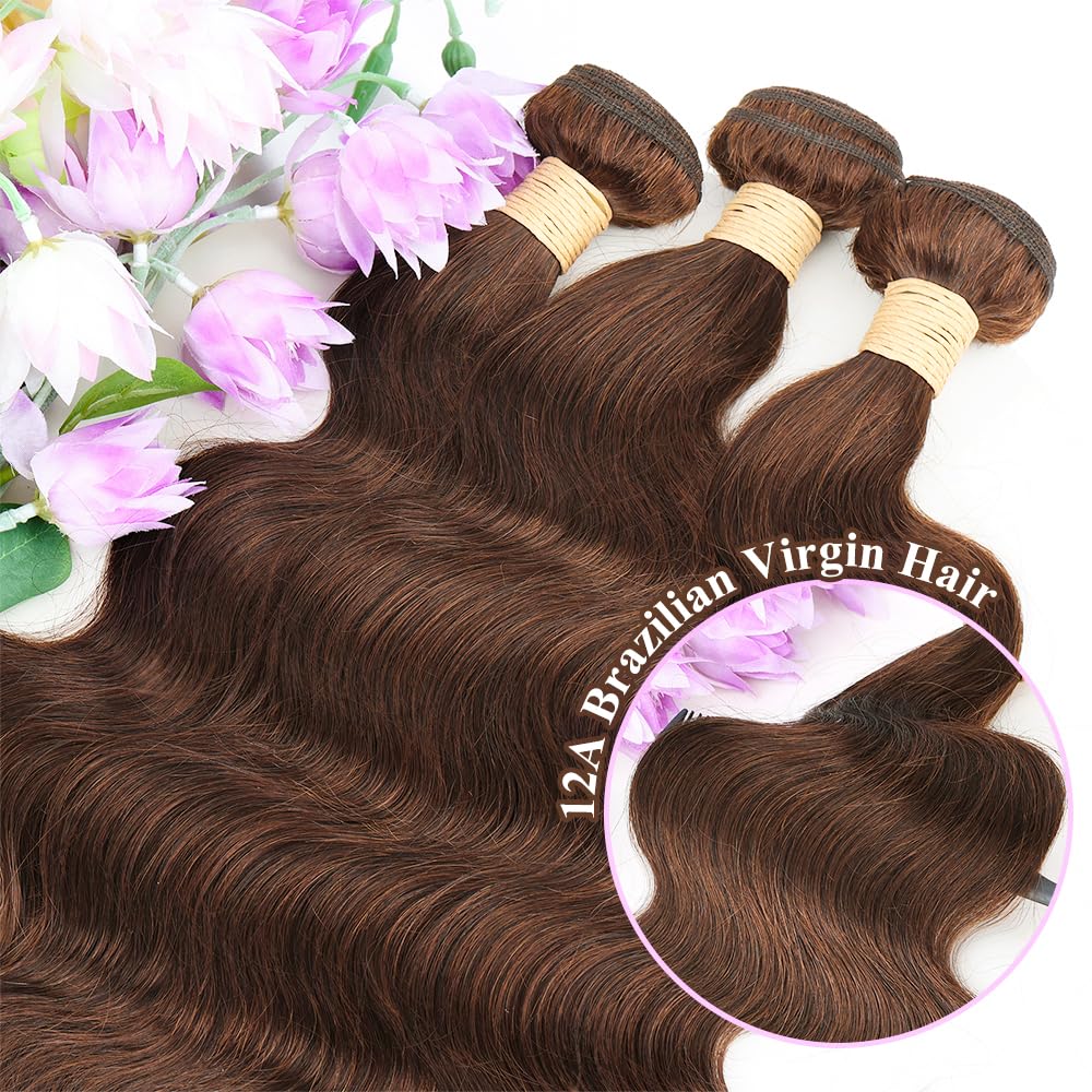 ALLRUN chocolate brown 4# close-up shows reddish undertones with natural look