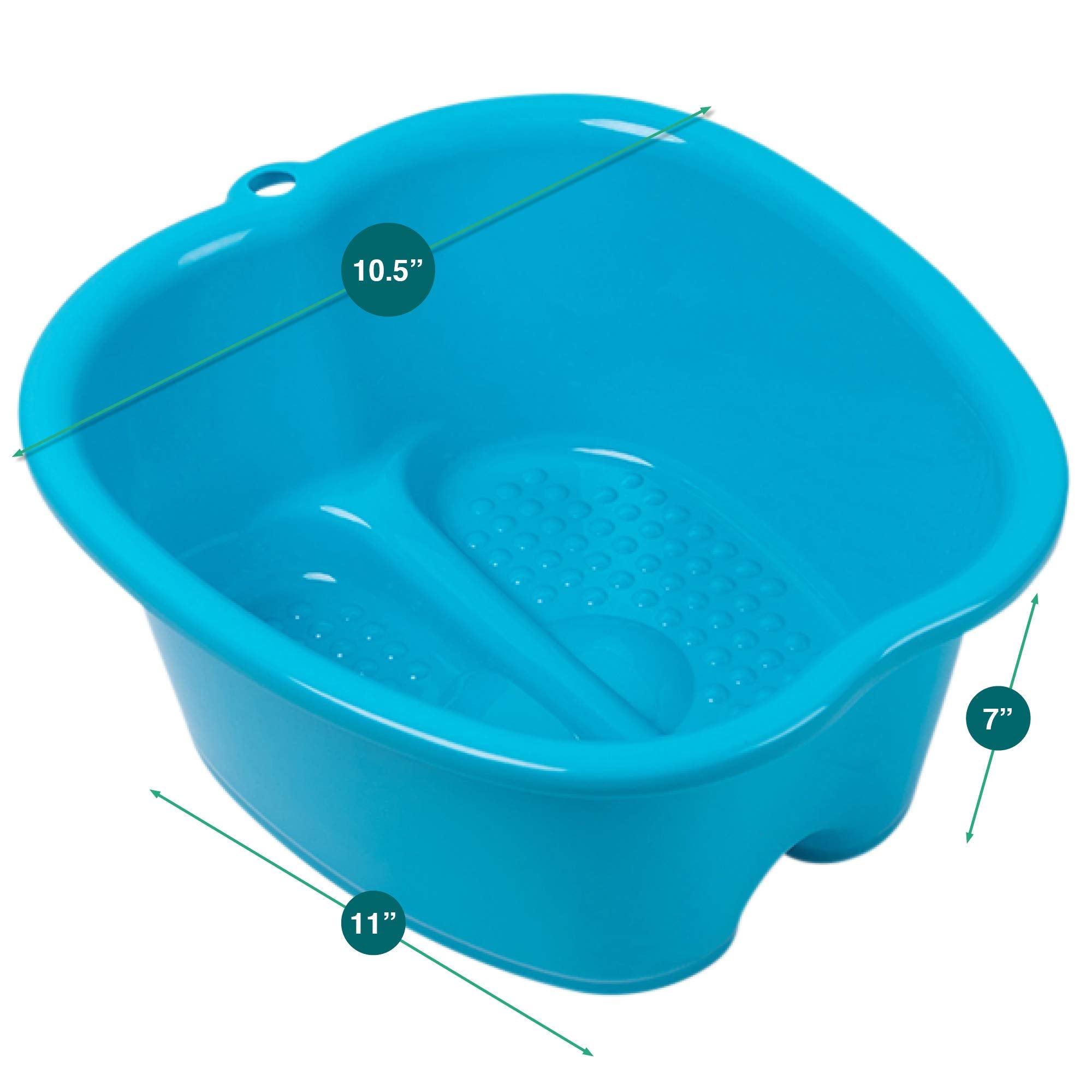 AllSett Health foot basin base and wall, blue, strong and non-slip