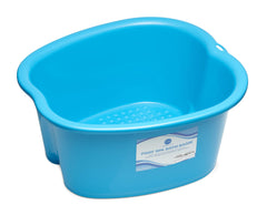 AllSett Health foot basin front view, large blue, ideal for home spa soaking