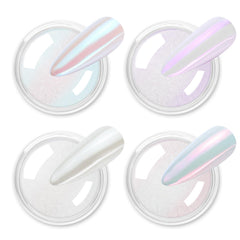 Allstarry chrome nail powder aurora mirror finish for dramatic nails