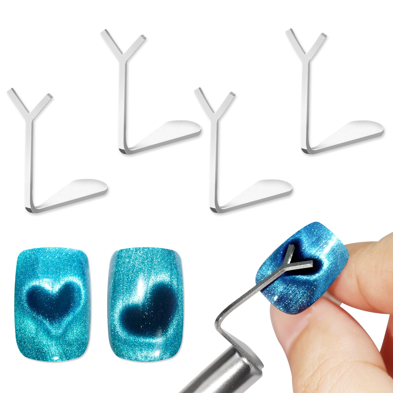Allstarry Heart Cat Eye Magnet in use with a 4mm guide for precise heart shapes.