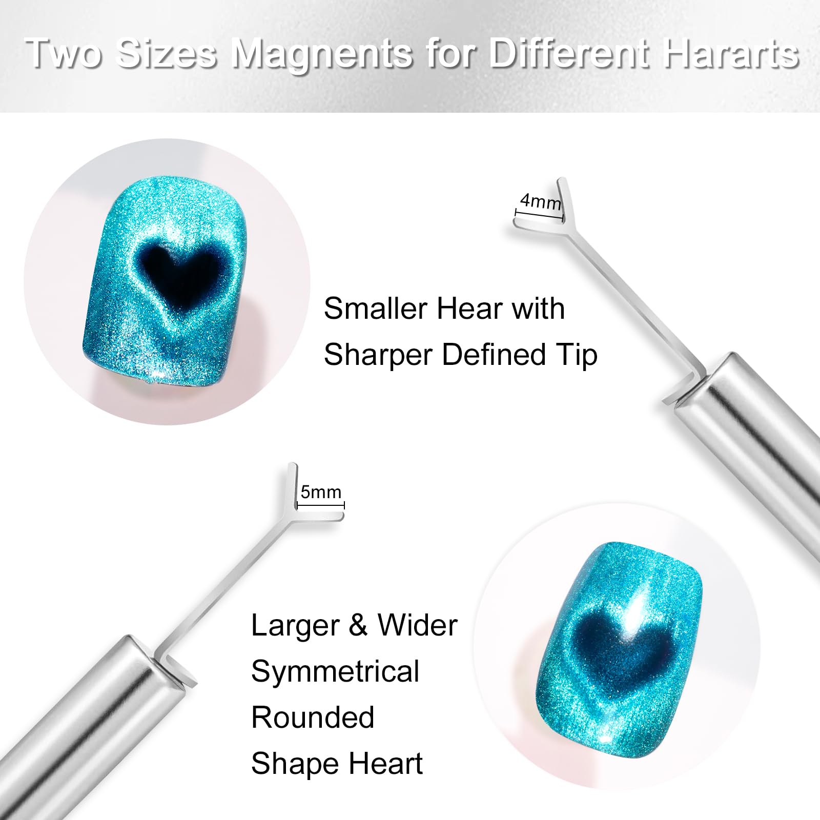 Allstarry Heart Cat Eye Magnet with a 5mm guide for larger hearts and bold lines.